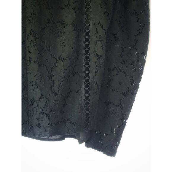 NEW Express Lace Puff Black Sleeve Top - Small - Picture 10 of 12